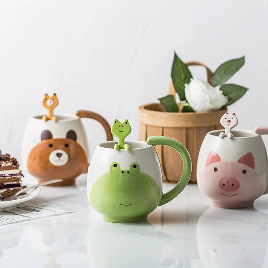 Cartoon Ceramic Mug Set